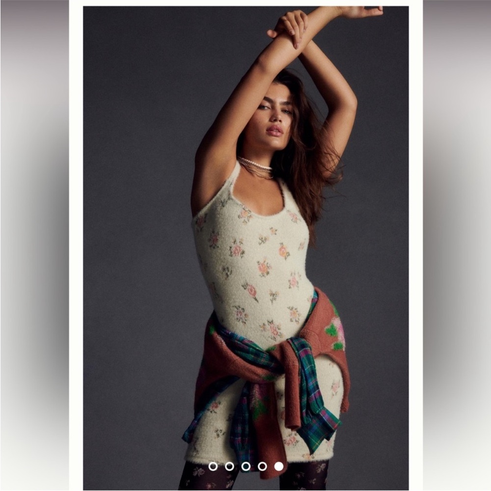 Daily Practice by Anthropologie Floral Printed Sweater Dress Set size:L